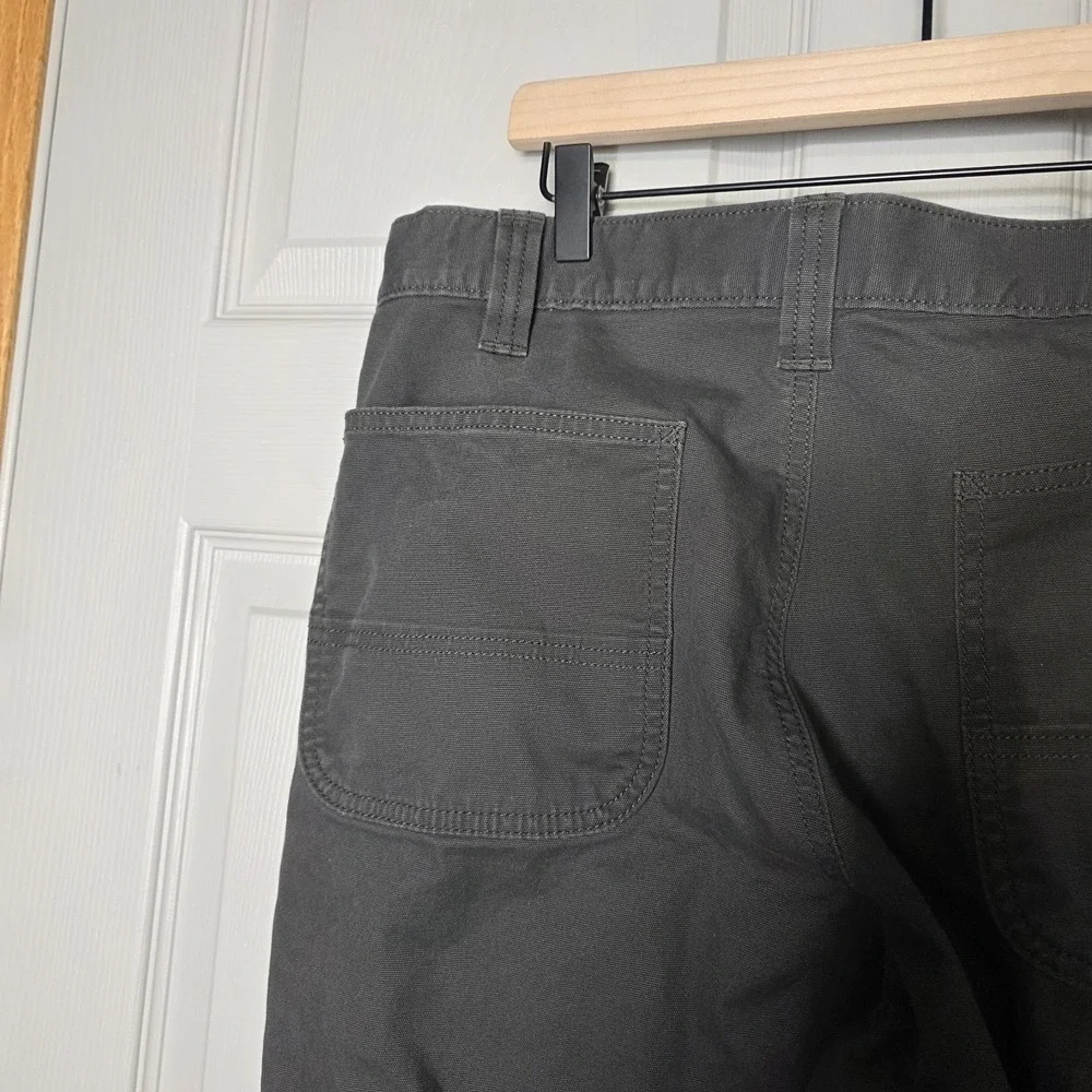 Carhartt Rugged Flex Relaxed Fit Canvas Work Pants Gray Men's 38x32 BN2291